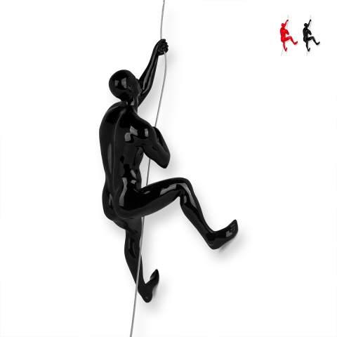 Escultura decorativa de resina lacada de pared escalador figura moderna Vero-L Promoción