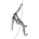 Escultura de pared escalador en resina efecto metal Bata-M Rebajas