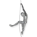 Escultura de pared escalador en resina efecto metal Bata-M Catálogo