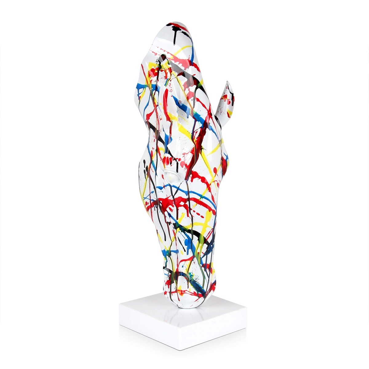 Escultura cabeza de caballo estatua multicolor en resina Knyph-PA Promoción Escultura cabeza de caballo estatua multicolor en resina Knyph-PA Promoción