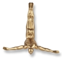Escultura moderna de pared buceador en resina efecto metal Veda-M Oferta