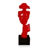 Escultura surrealista de rostro masculino en resina lacada Lira-L Descueto