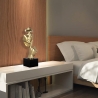 Escultura surrealista en resina efecto metal rostro masculino Lira-M Venta