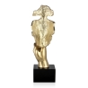 Escultura surrealista en resina efecto metal rostro masculino Lira-M Catálogo