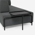Sofá modular de 3 plazas de diseño moderno por módulos con mesitas Diadema Características