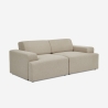Sofá de 2 plazas de tela de diseño moderno 202x100x76 cm Acamar Oferta