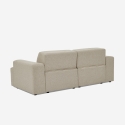 Sofá de 2 plazas de tela de diseño moderno 202x100x76 cm Acamar Descueto