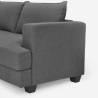 Sofá de diseño esquinero de 3 plazas moderno de tela gris Alhena Catálogo