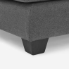 Sofá de diseño esquinero de 3 plazas moderno de tela gris Alhena Stock