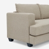 Sofá de 3 plazas esquinero de diseño con chaise longue de tela beige Avior Catálogo