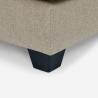Sofá de 3 plazas esquinero de diseño con chaise longue de tela beige Avior Stock