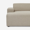 Sofá de diseño moderno de 3 plazas con chaise longue a la derecha de tela Toliman Catálogo