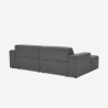 Sofá de diseño de 3 plazas con chaise longue a la izquierda de tela Seginus Descueto