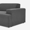 Sofá de diseño de 3 plazas con chaise longue a la izquierda de tela Seginus Stock