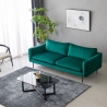 Sofá de 3 plazas moderno y elegante de terciopelo verde oscuro Tashi Venta