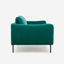 Sofá de 3 plazas moderno y elegante de terciopelo verde oscuro Tashi Descueto
