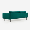 Sofá de 3 plazas moderno y elegante de terciopelo verde oscuro Tashi Catálogo