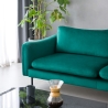 Sofá de 3 plazas moderno y elegante de terciopelo verde oscuro Tashi Elección