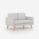Sofá de diseño moderno escandinavo de 2 plazas de tela Marek Oferta