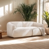 Sofá modular curvo de 2 plazas de tela beige Yuna-2 Promoción