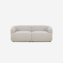 Sofá modular curvo de 2 plazas de tela beige Yuna-2 Venta