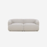 Sofá modular curvo de 2 plazas de tela beige Yuna-2 Venta