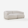 Sofá modular curvo de 2 plazas de tela beige Yuna-2 Oferta