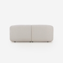 Sofá modular curvo de 2 plazas de tela beige Yuna-2 Rebajas