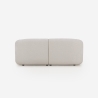 Sofá modular curvo de 2 plazas de tela beige Yuna-2 Rebajas