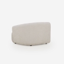 Sofá modular de 3 plazas curvo con puf de tela Yuna-3P Precio