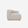 Sofa modular curvo de 3 plazas por módulos de tela beige Yuna-3 Modelo