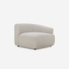 Sofa modular curvo de 3 plazas por módulos de tela beige Yuna-3 Características