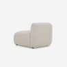 Sofa modular curvo de 3 plazas por módulos de tela beige Yuna-3 Medidas