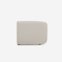 Sofa modular curvo de 3 plazas por módulos de tela beige Yuna-3 Precio