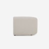 Sofa modular curvo de 3 plazas por módulos de tela beige Yuna-3 Precio