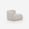 Sofa modular curvo de 3 plazas por módulos de tela beige Yuna-3 Compra