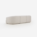 Sofa modular curvo de 3 plazas por módulos de tela beige Yuna-3 Oferta