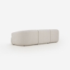 Sofa modular curvo de 3 plazas por módulos de tela beige Yuna-3 Oferta
