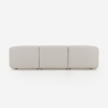 Sofa modular curvo de 3 plazas por módulos de tela beige Yuna-3 Rebajas