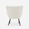Sillón para salón moderno de tela bouclé color blanco Womb Catálogo