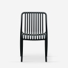 Silla de jardín exterior moderna de polipropileno blanco y negro Sawas Oferta