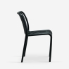 Silla de jardín exterior moderna de polipropileno blanco y negro Sawas Descueto