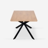Mesa con patas cruzadas de diseño 160x90 cm de madera y metal Shaila Stock