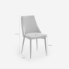 Silla acolchada moderna de tela para salón-comedor y cocina Sirka 