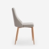 Silla acolchada moderna de tela para salón-comedor y cocina Sirka Medidas
