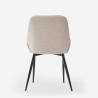 Silla moderna de cocina de tela con patas de metal color negro Piros Características
