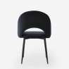Silla con reposabrazos moderna de terciopelo para salón-comedor y cocina Rozan 