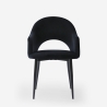 Silla con reposabrazos moderna de terciopelo para salón-comedor y cocina Rozan 