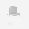 Silla de tela de diseño para salón-comedor con patas doradas Virin 