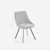 Silla giratoria de tela para salón-comedor de diseño moderno Navya 